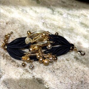 Elegant Black and Gold Bracelet